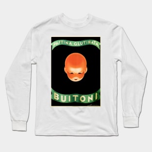 Buitoni Pastina Glutinata Italian Pasta Food Art Deco Advertisement Vintage Long Sleeve T-Shirt